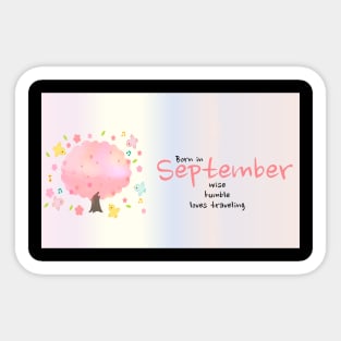 September Birthday gift idea Sticker